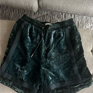 Kith Dark Green Velvet Women's Athletic Shorts